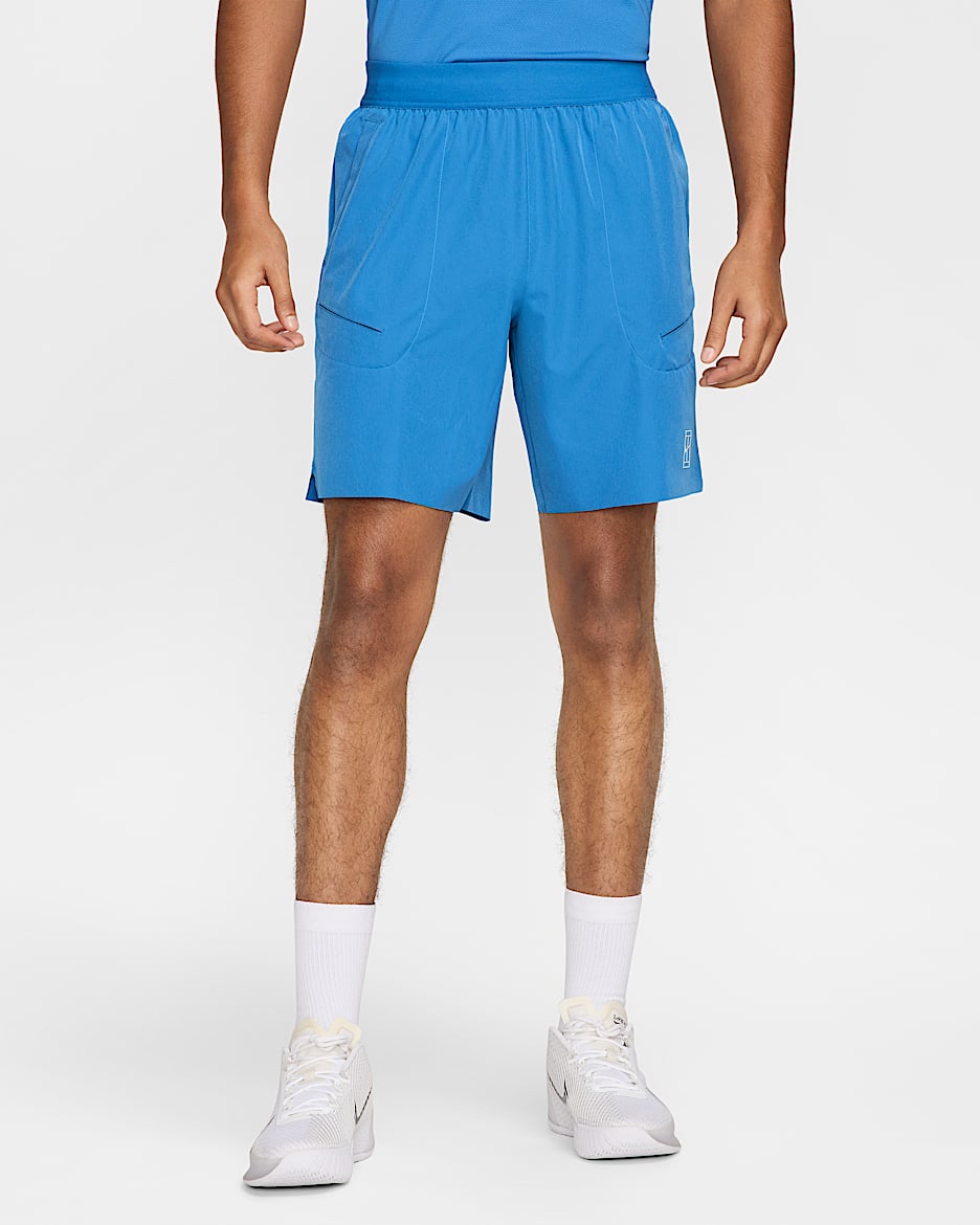 Shorts de tenis Dri-FIT de 20 cm para hombre NikeCourt Advantage - Estrella azul/Blanco