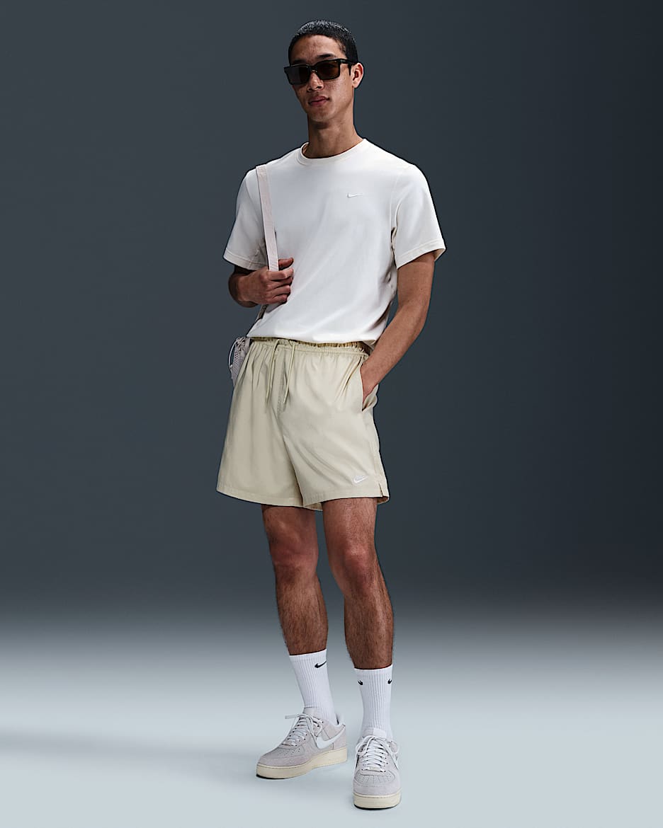 Nike Club Men's Woven Flow Shorts - Light Khaki/White