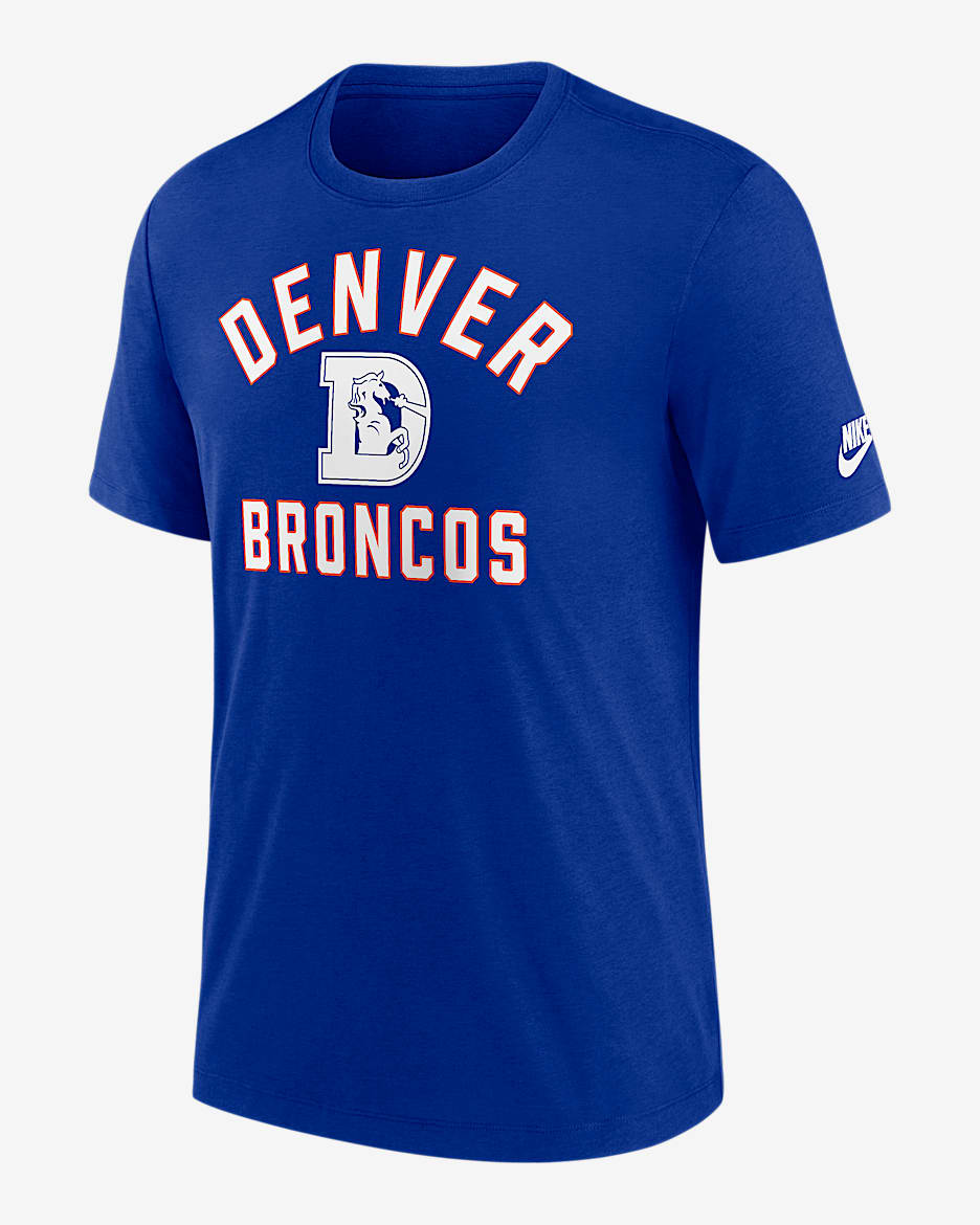 Denver Broncos Favorable Timeline Men's Nike NFL T-Shirt - Royal