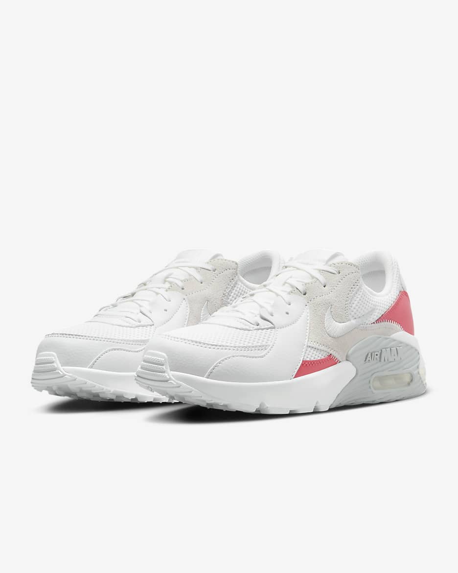 Tenis para mujer Nike Air Max Excee - Blanco/Rosa margarita/Gris lobo/Platino puro