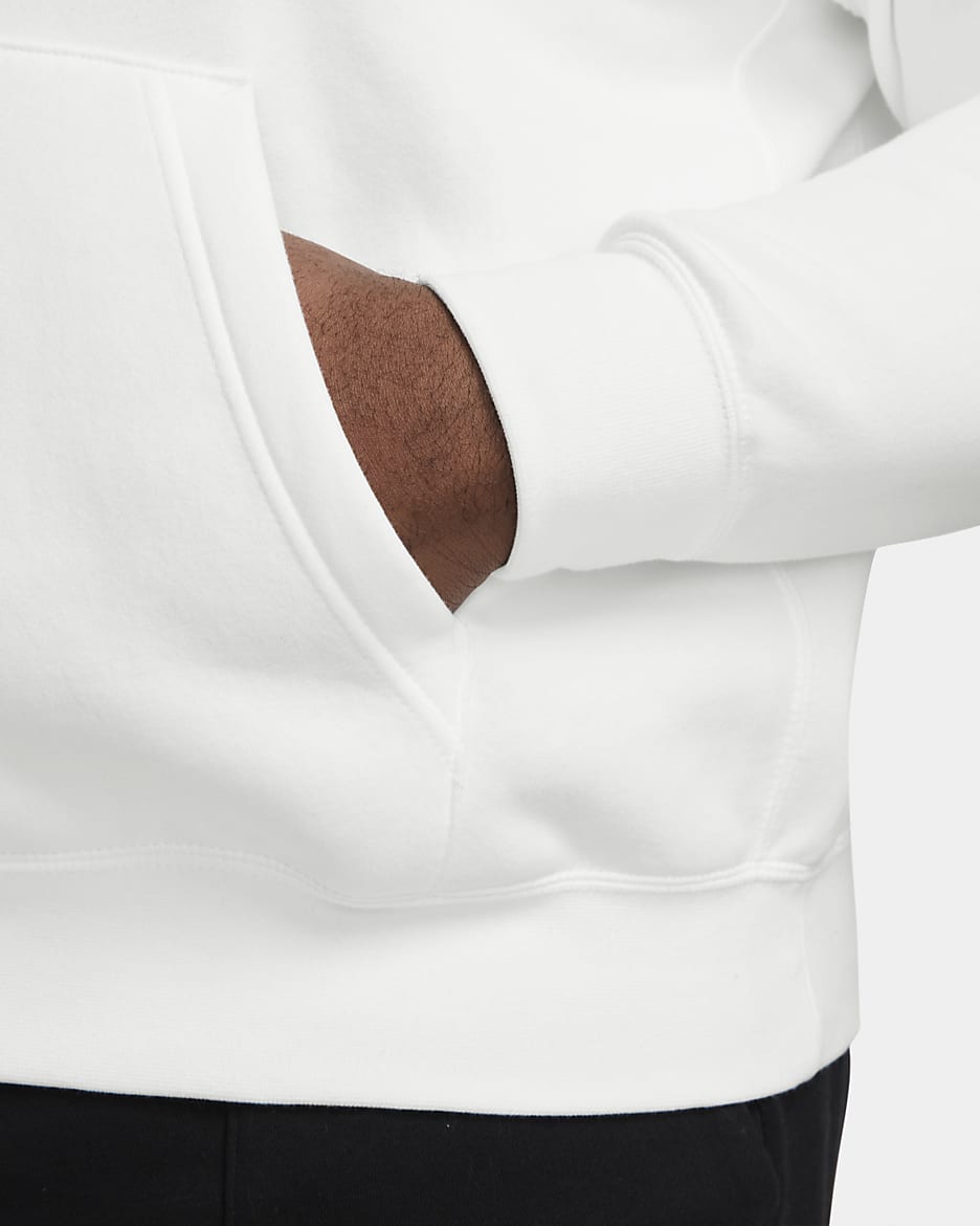 Nike Sportswear Club Fleece Pullover Hoodie - White/White/Black