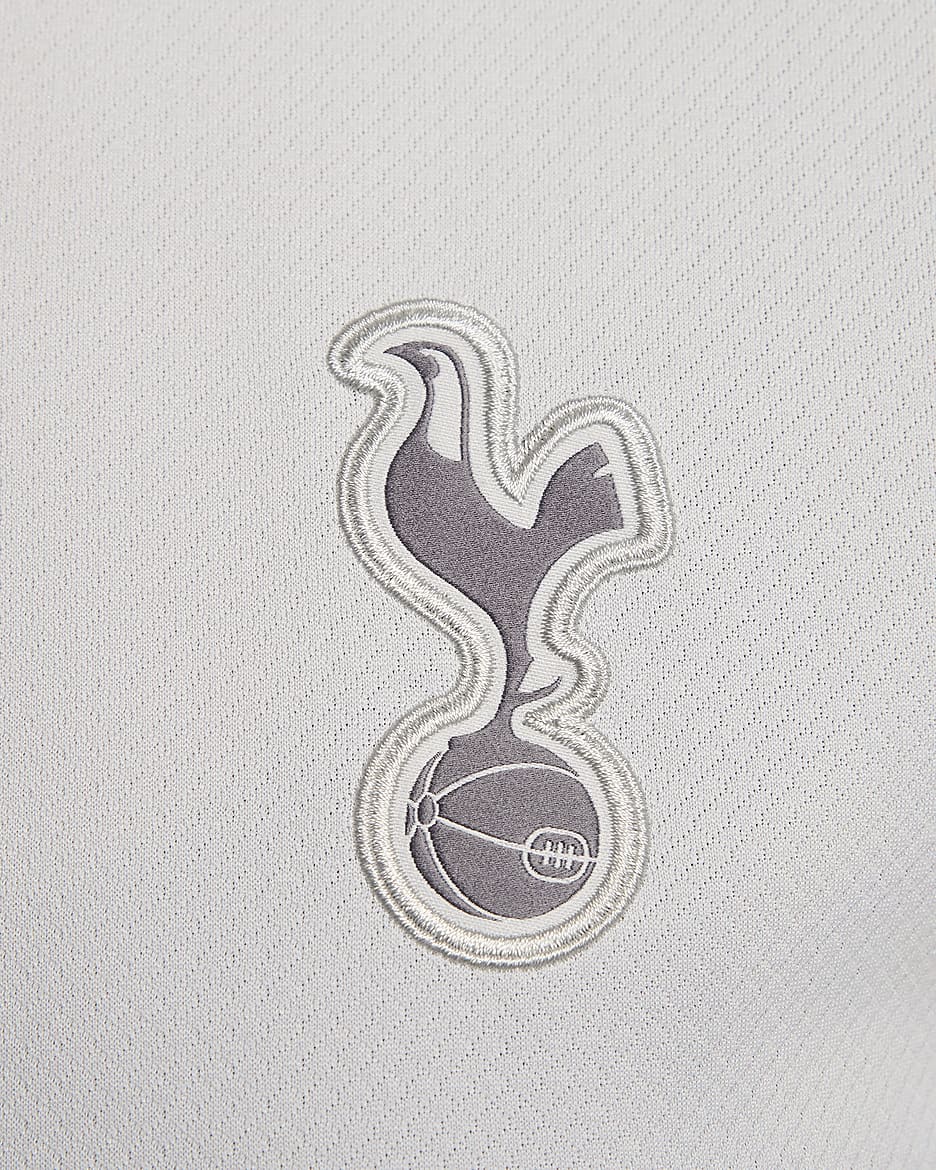 Tottenham Hotspur Strike Nike Dri-FIT Kurzarm-Fußballoberteil aus Strickmaterial für Damen - Grey Fog/Polar/Dark Grey