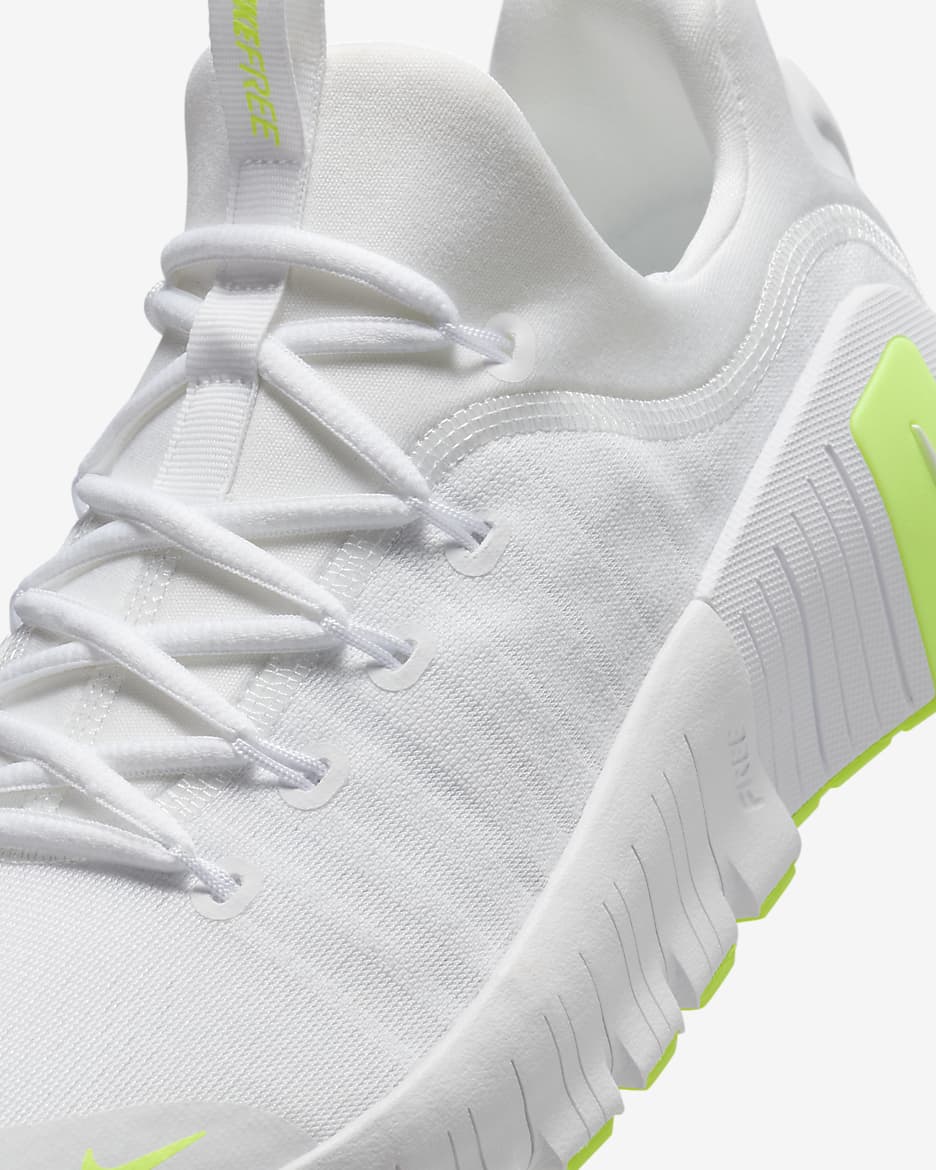 Nike Free Metcon 6 Men's Workout Shoes - White/White/Volt