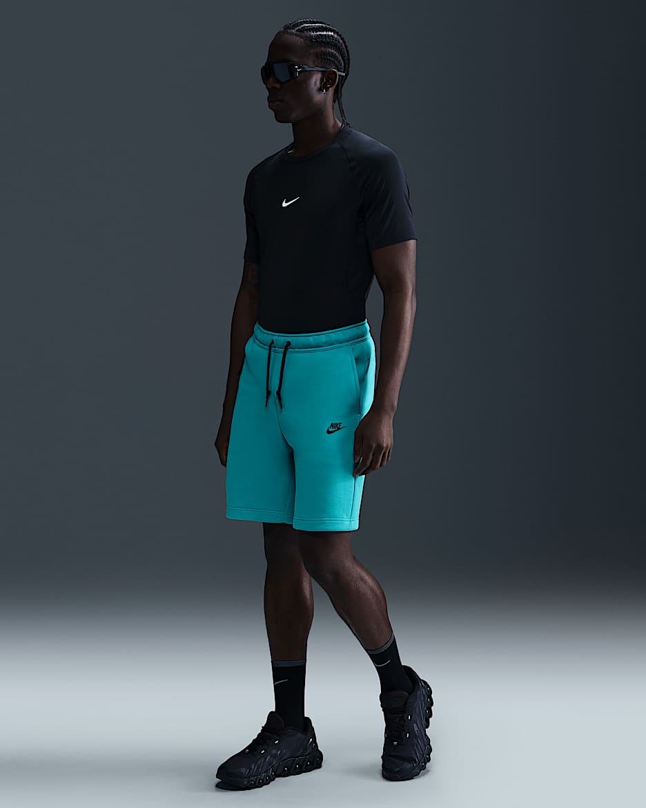 Shorts para hombre Nike Sportswear Tech Fleece - Cactus empolvado/Negro