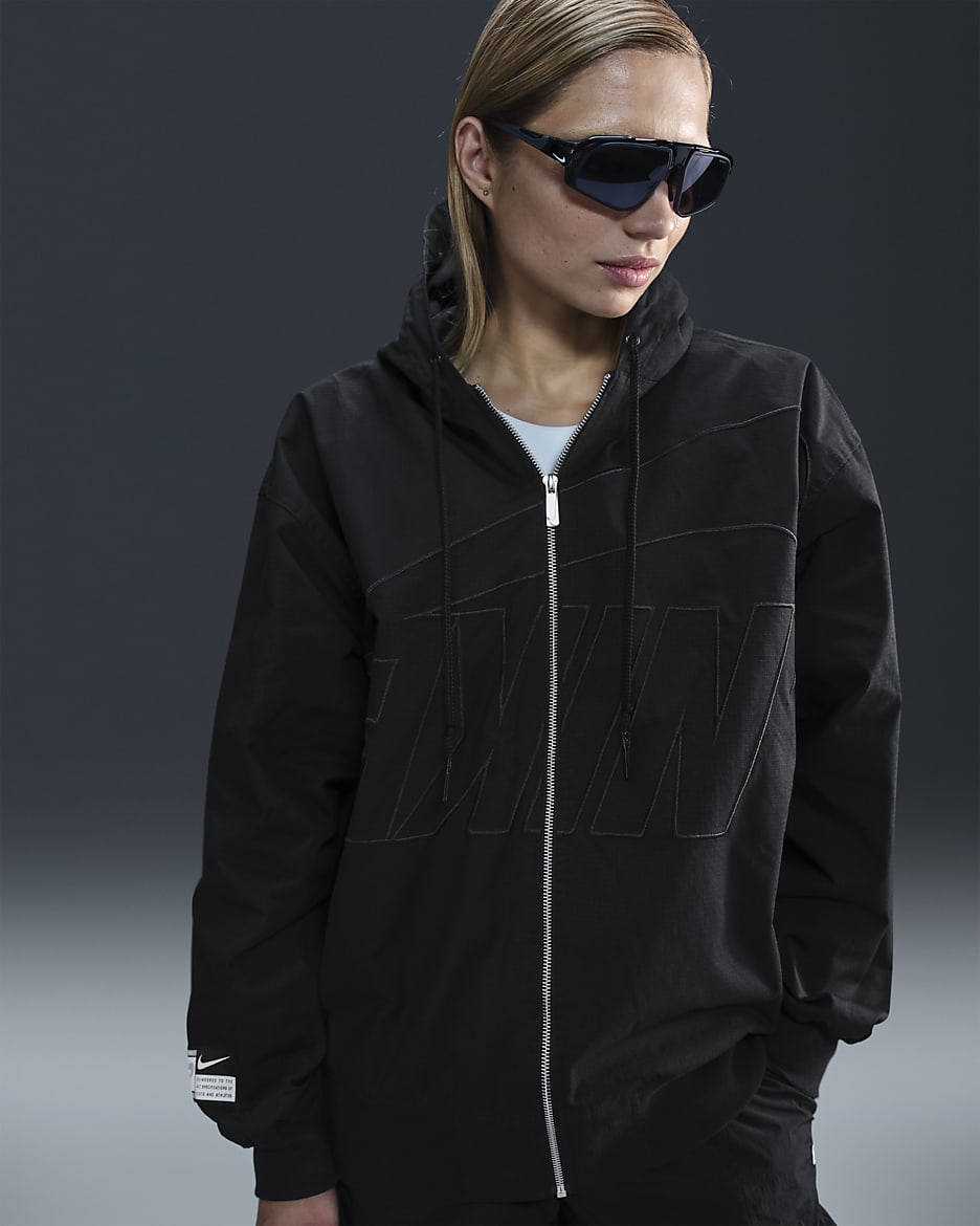 Chamarra oversized para mujer Nike Sportswear - Negro/Negro