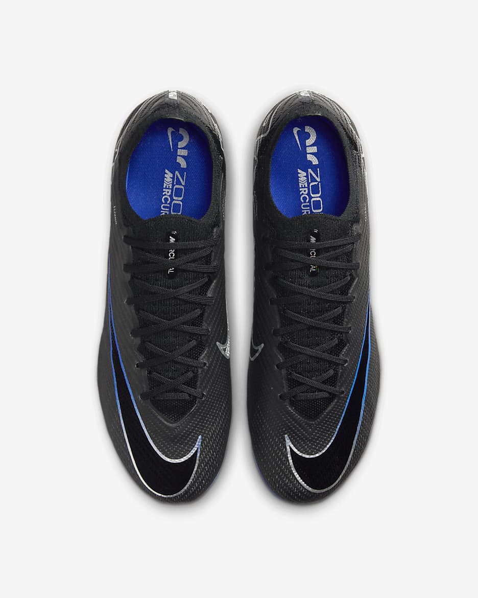 Nike Mercurial Vapor 15 Elite Firm Ground Low-Top Soccer Cleats - Black/Hyper Royal/Chrome