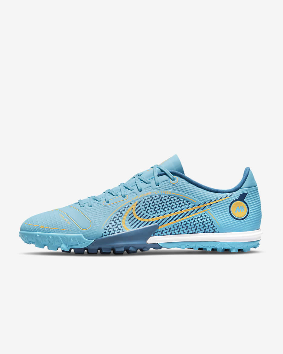 Nike Mercurial Vapor 14 Academy TF Turf Soccer Shoes - Chlorine Blue/Marina/Laser Orange