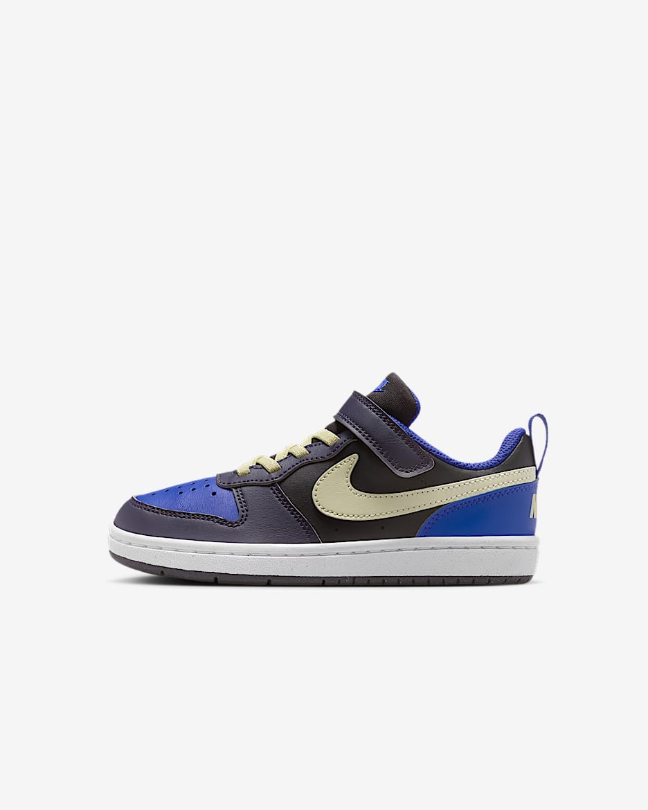 Nike Court Borough Low Recraft Zapatillas - Niño/a pequeño/a - Negro/Cave Purple/Deep Night/Olive Aura