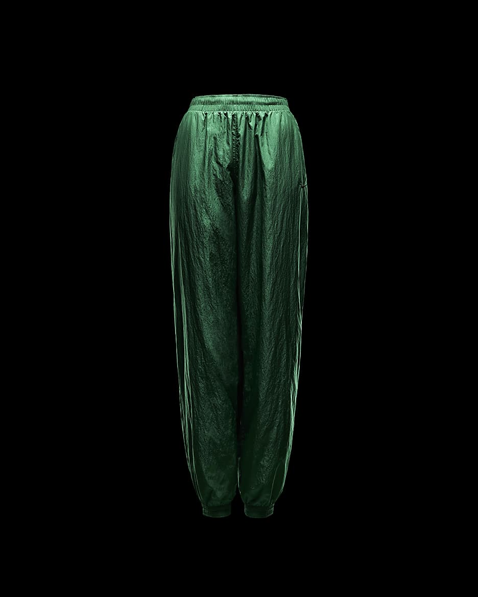 Nike Sportswear Essential Women's Mid-Rise Oversized Woven Joggers - Gorge Green/Sail