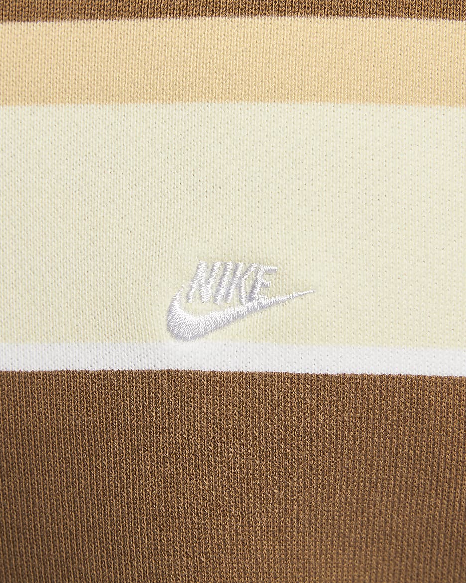 Nike Sportswear Men's French Terry Short-Sleeve Top - Light British Tan/White/White