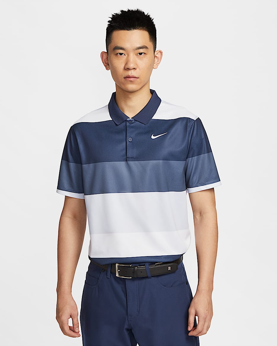 Nike Victory+ Men's Dri-FIT Golf Polo - Midnight Navy/White