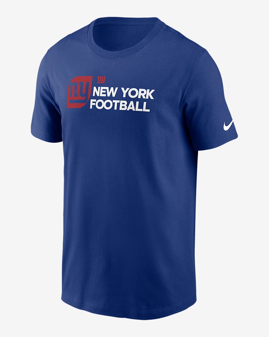 Playera Nike de la NFL para hombre New York Giants Team Outline Essential T-Shirt - Royal