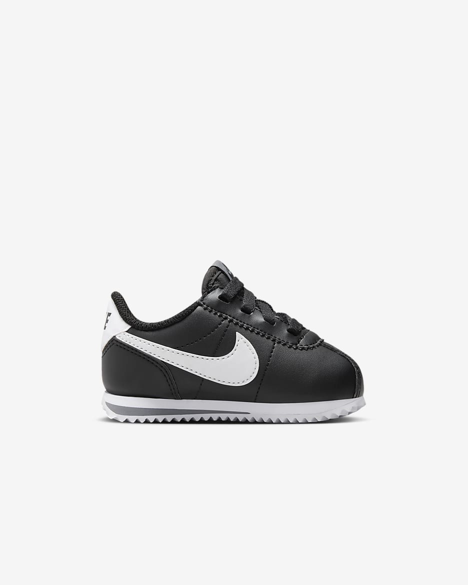 Nike Cortez EasyOn-sko til babyer/småbørn - sort/Cool Grey/hvid