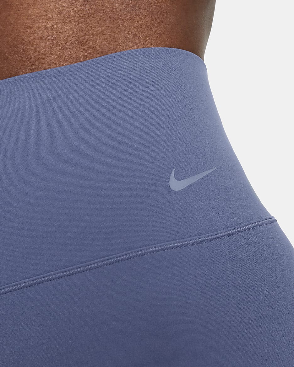 Nike Zenvy Women's Gentle-Support High-Waisted 8" Biker Shorts - Diffused Blue/Black