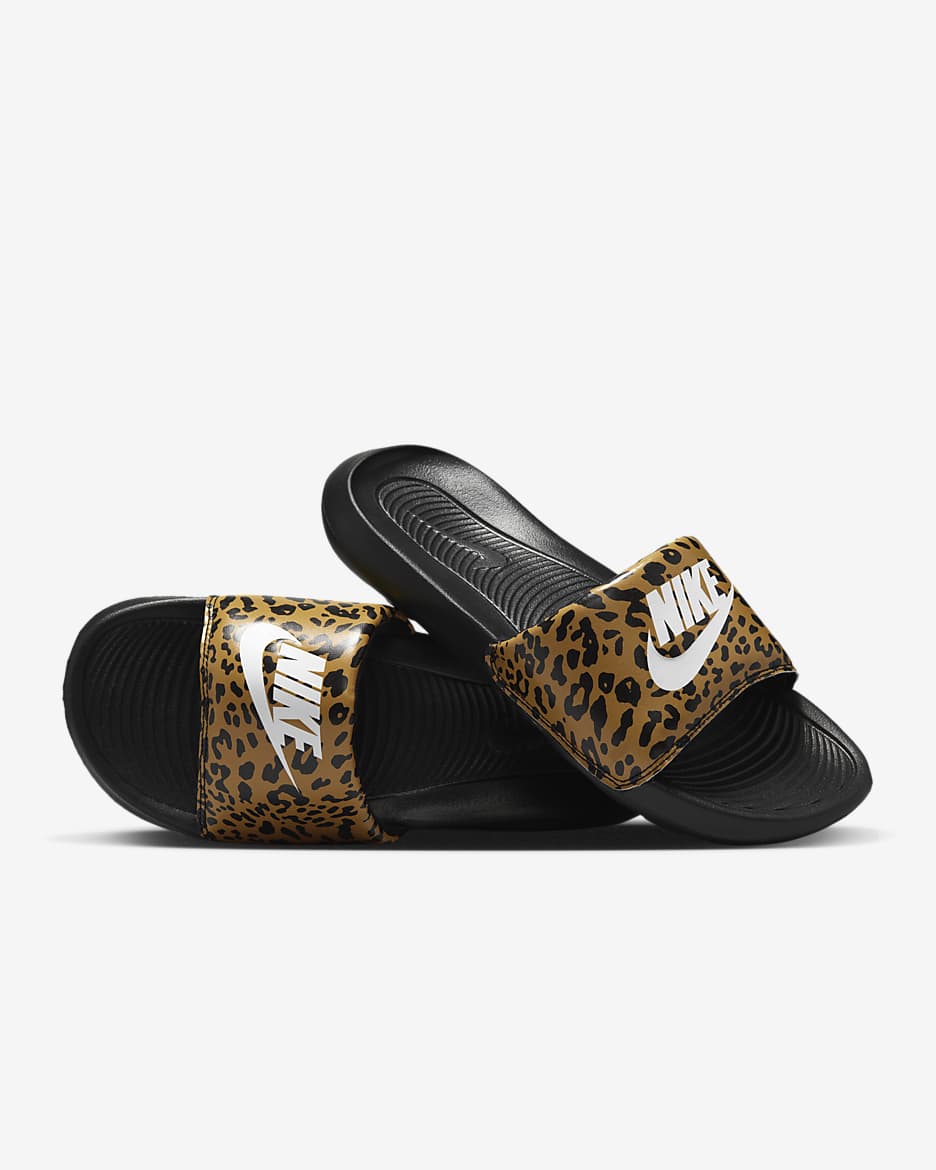 Nike Victori One Women's Print Slides - Chutney/Black/White