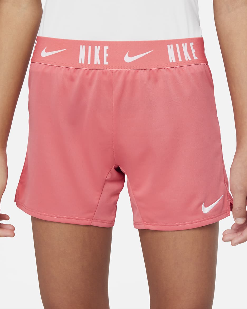 Nike Dri-FIT Trophy Older Kids' (Girls') 15cm (approx.) Training Shorts - Pink Salt/Pink Salt/White