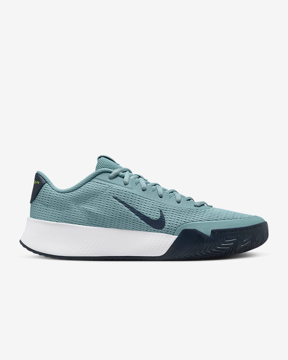 Calzado de tenis para cancha de arcilla para hombre NikeCourt Vapor Lite 2 - Denim turquesa/Volt/Azul marino militar