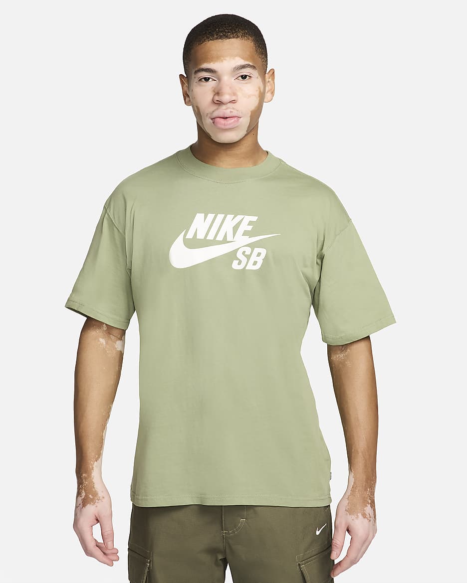 Nike SB Men's Logo Skate T-Shirt - Oil Green