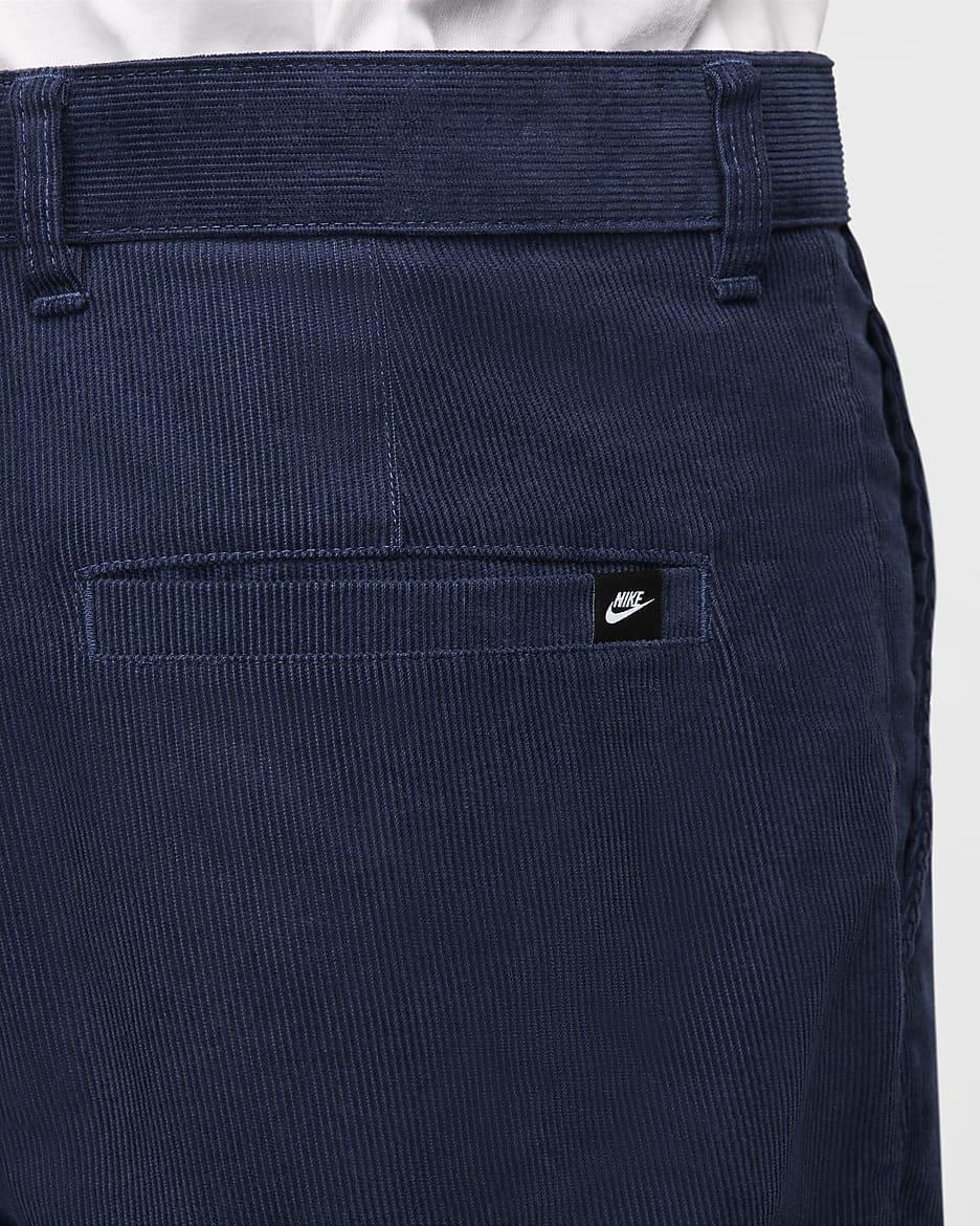 Pánské manšestrové chino kalhoty Nike Club - Midnight Navy