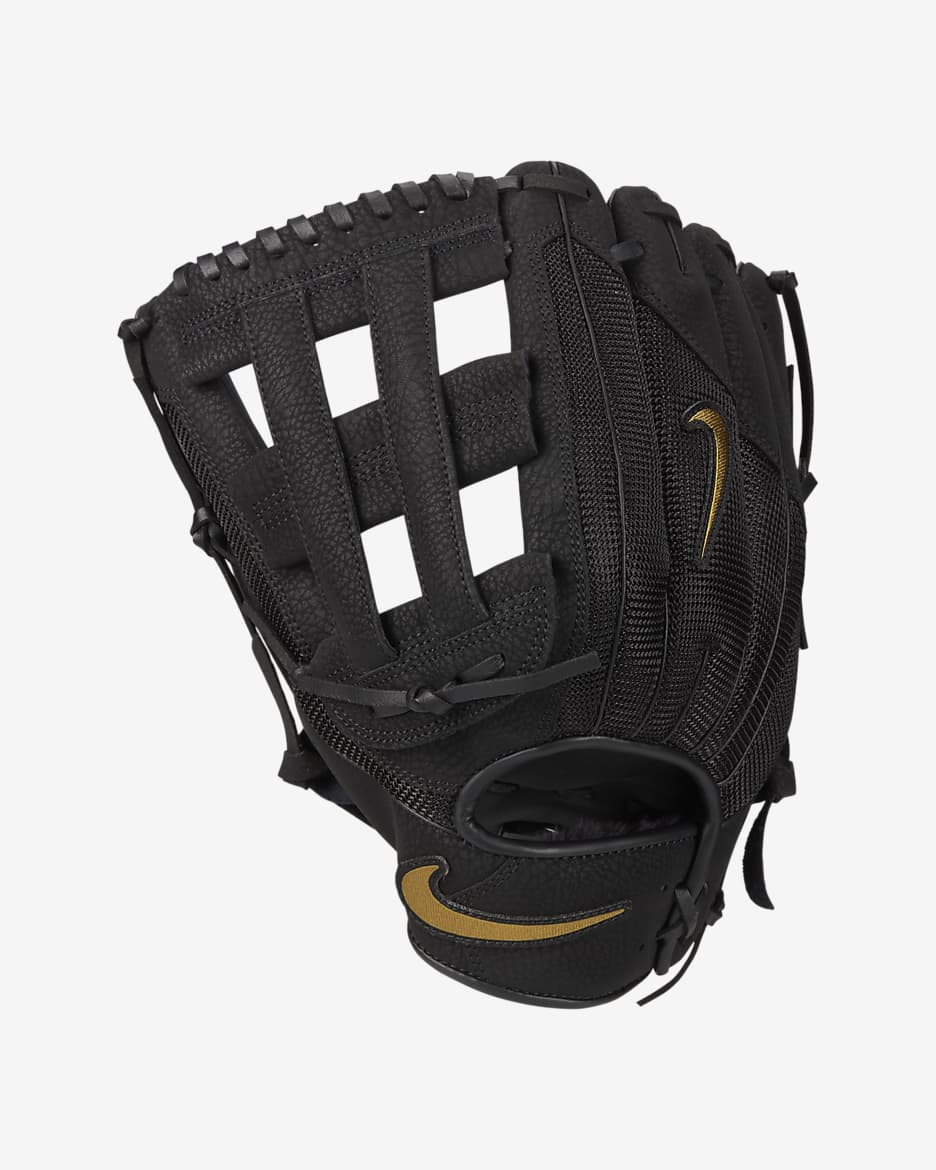 Guante de béisbol con red H para tiro con mano izquierda Nike Force Edge - Negro