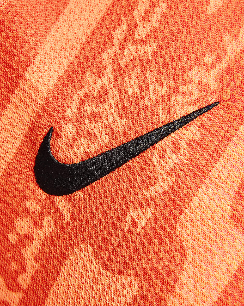 England 2024 Stadium Goalkeeper Nike Dri-FIT Replica-fodboldtrøje med korte ærmer til kvinder - Total Orange/Safety Orange/Safety Orange/sort