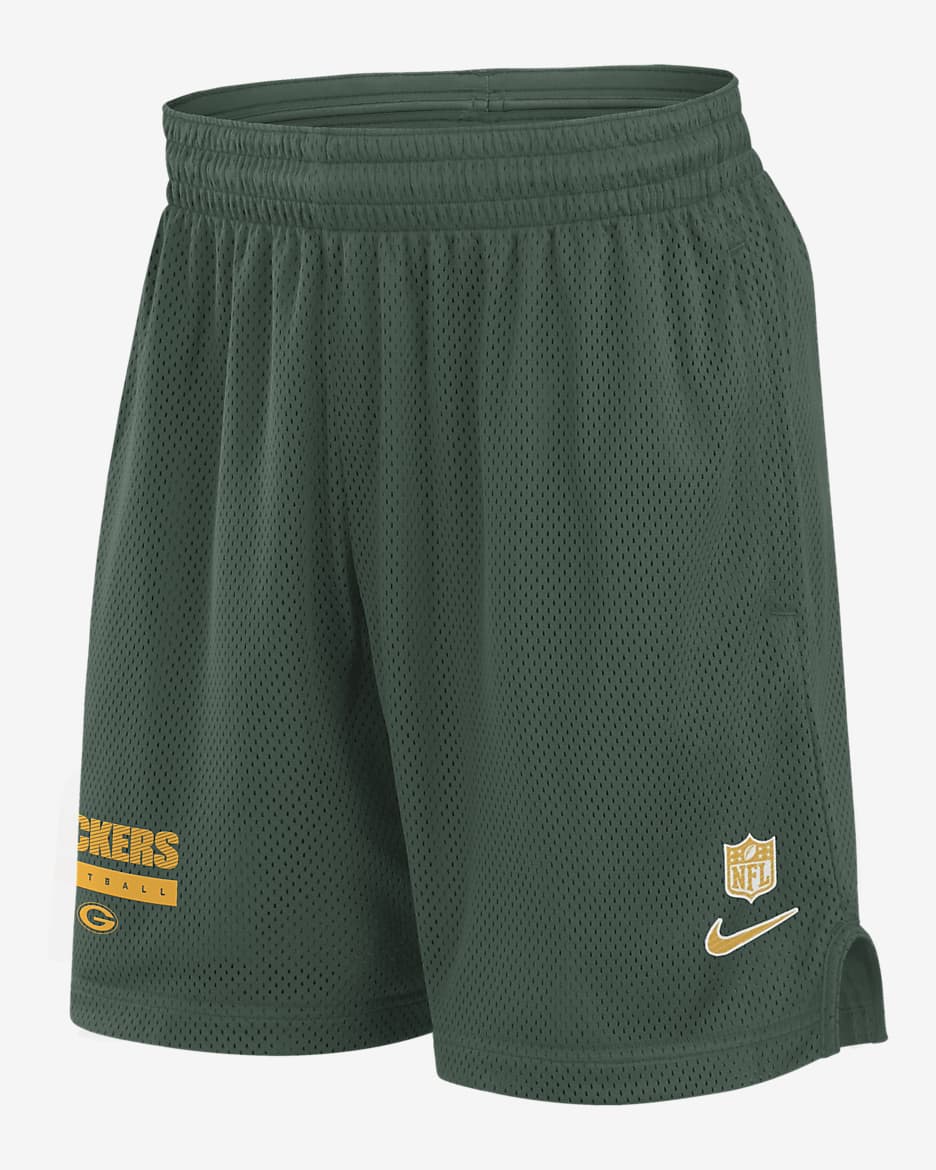 Shorts Nike Dri-FIT de la NFL para hombre Green Bay Packers Sideline - Verde cazador