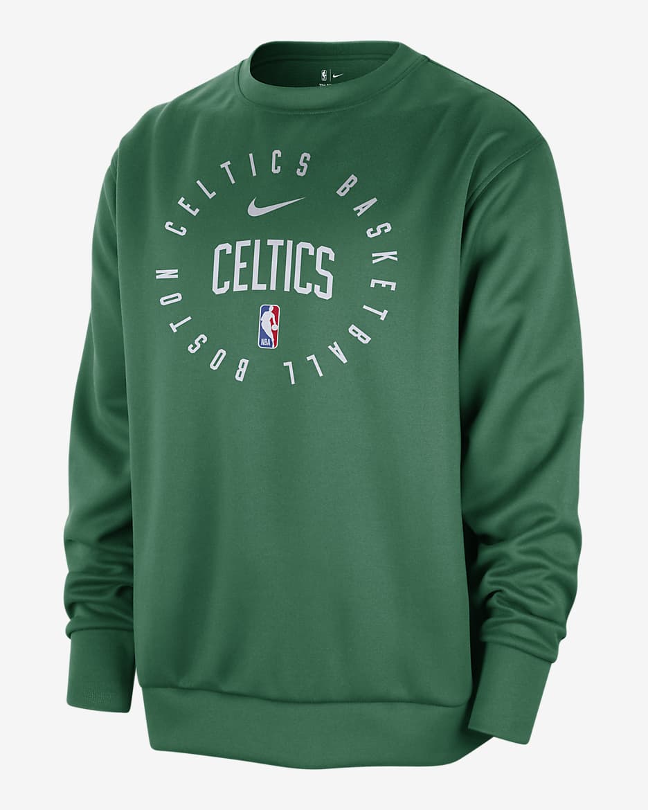 Sudadera de cuello redondo Nike Dri-FIT para hombre NBA Boston Celtics Spotlight - Trébol/Blanco