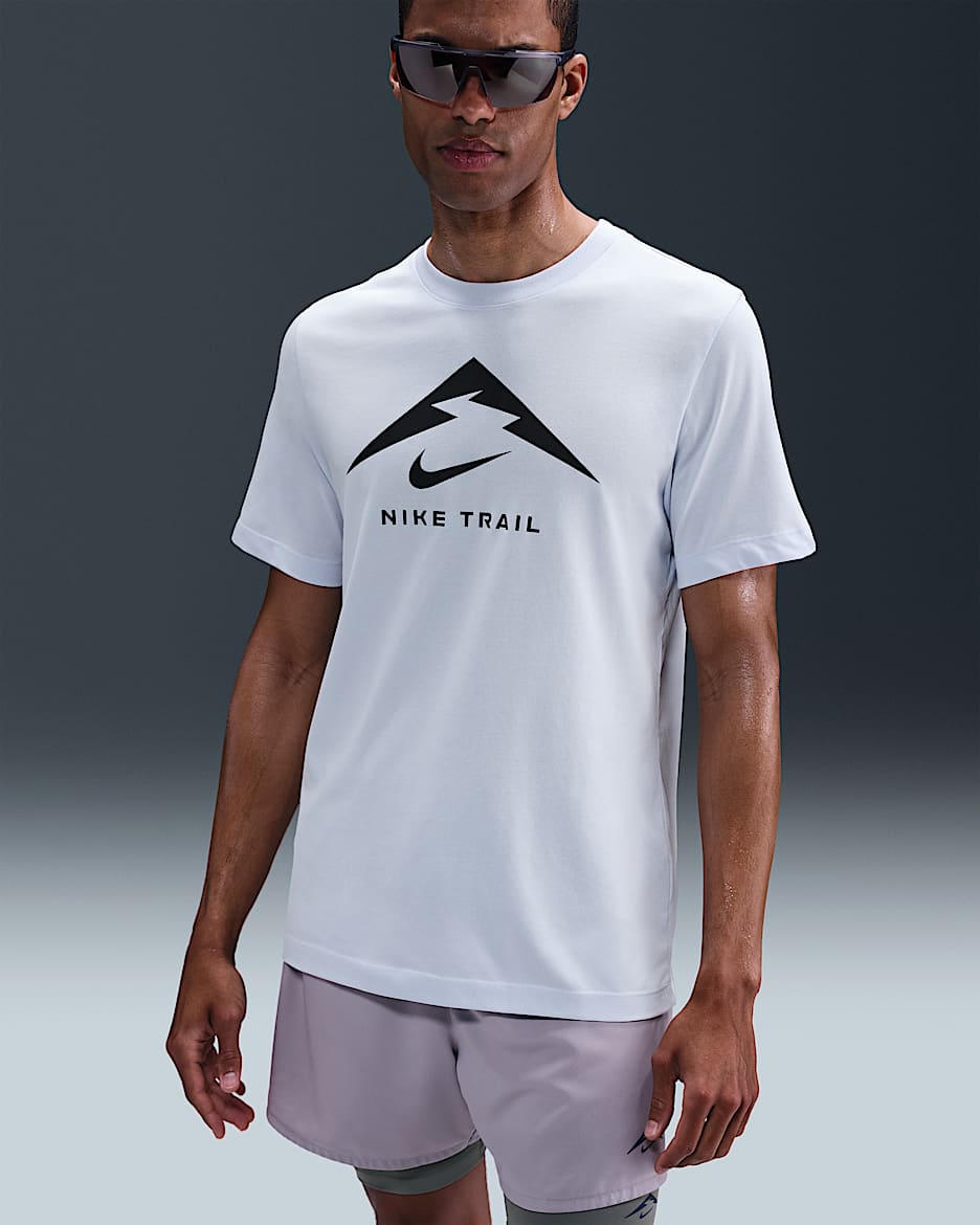 Nike Dri-FIT Men's Trail Running T-Shirt - Football Grey/Black
