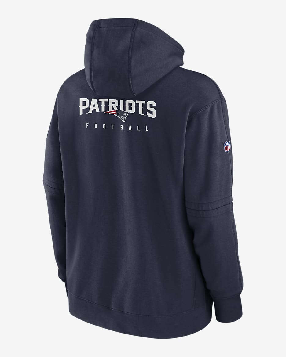 New England Patriots Sideline Club Men's Nike NFL Pullover Hoodie - College Navy