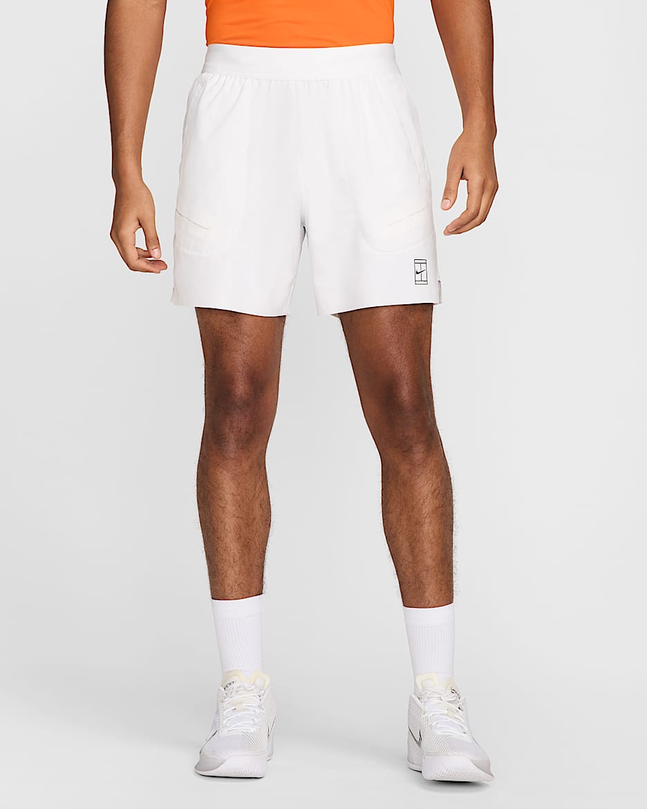 NikeCourt Advantage Men's Dri-FIT 15cm (approx.) Tennis Shorts - White/Black