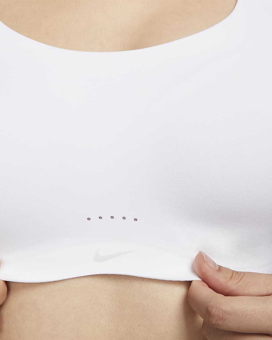 Nike Alate Coverage Women's Medium-Support Padded Sports Bra - White/Stone Mauve/Black