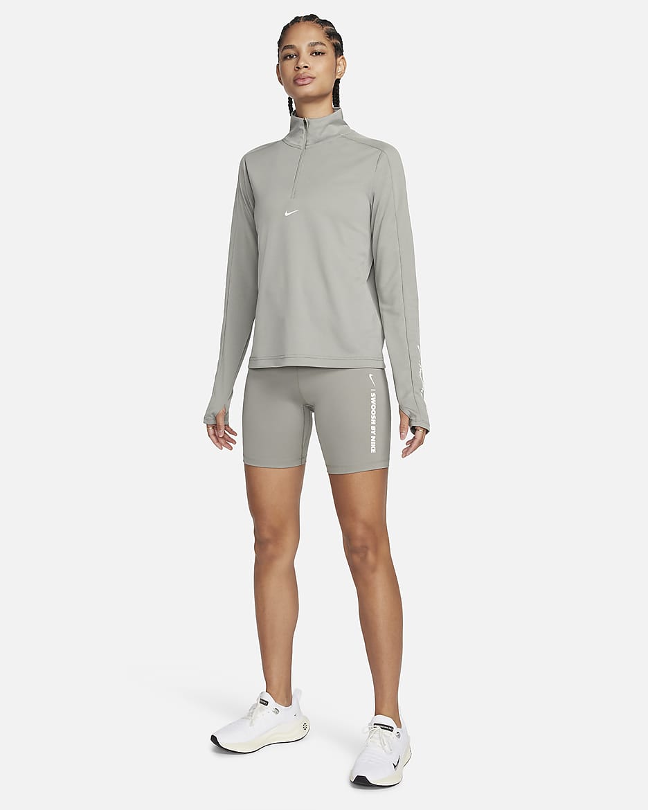Nike Pacer Women's Dri-FIT 1/4-Zip Sweatshirt - Dark Stucco/Sail