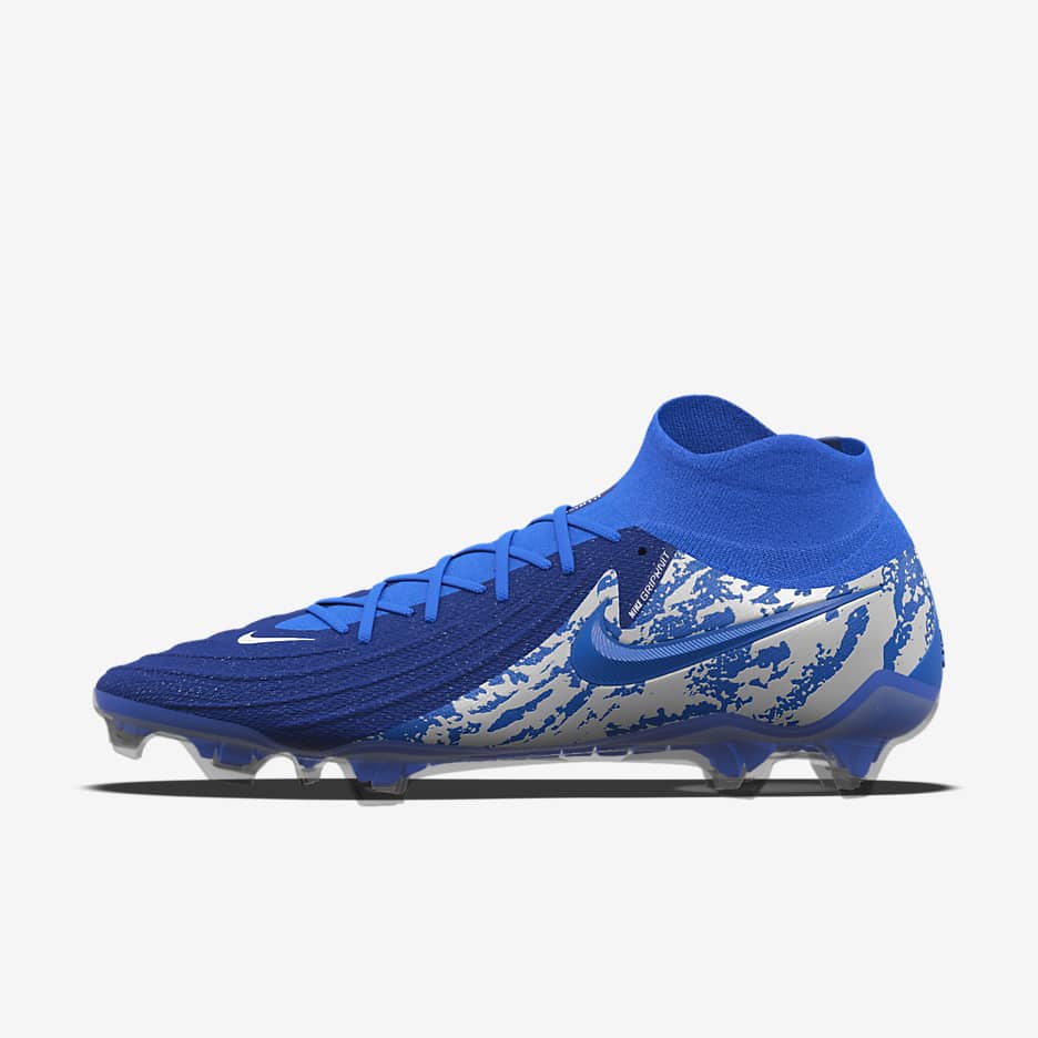 Nike Phantom Luna 2 Elite By You Custom FG High-Top Football Boot - Racer Blue/Racer Blue
