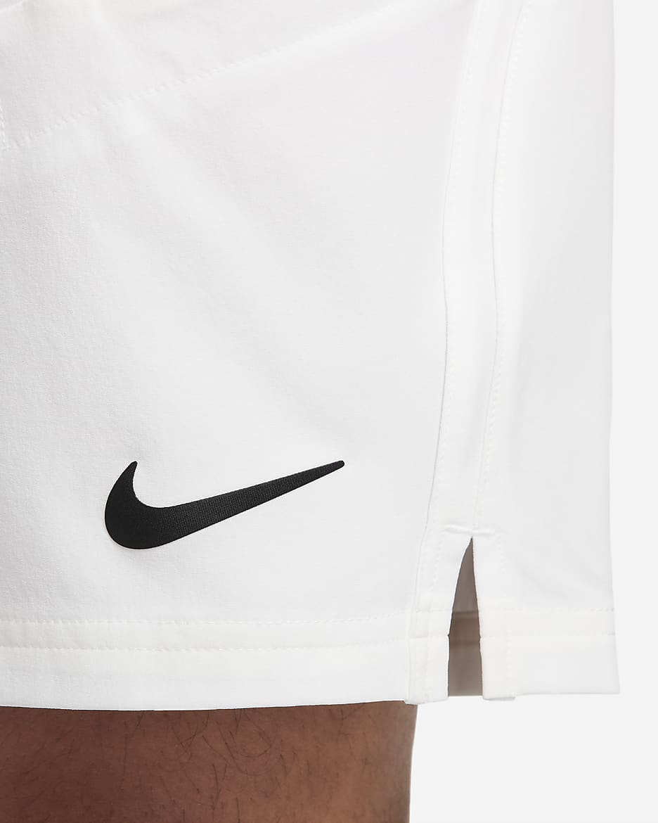 Shorts da tennis 23 cm NikeCourt Advantage – Uomo - Bianco/Bianco/Nero