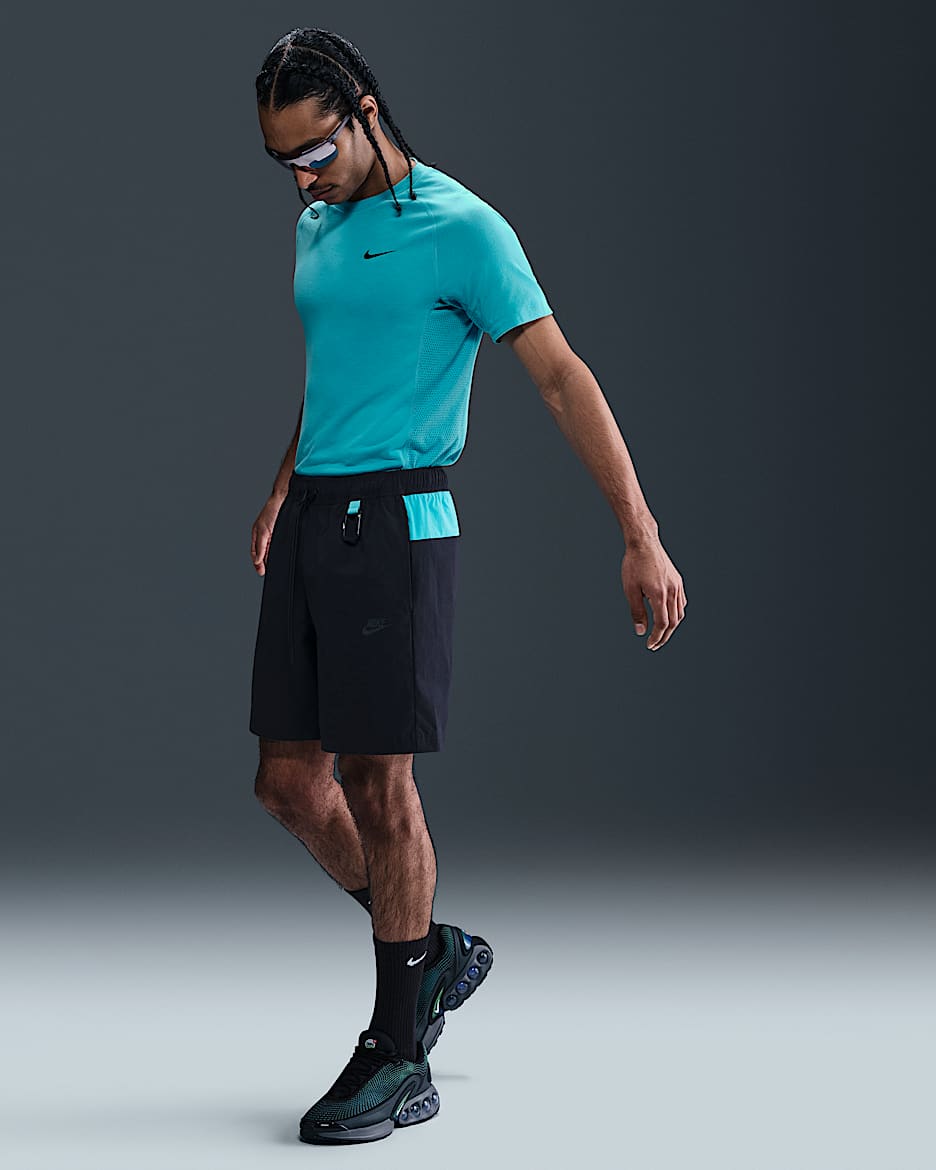 Shorts de tejido Woven para hombre Nike Tech - Negro/Cactus empolvado