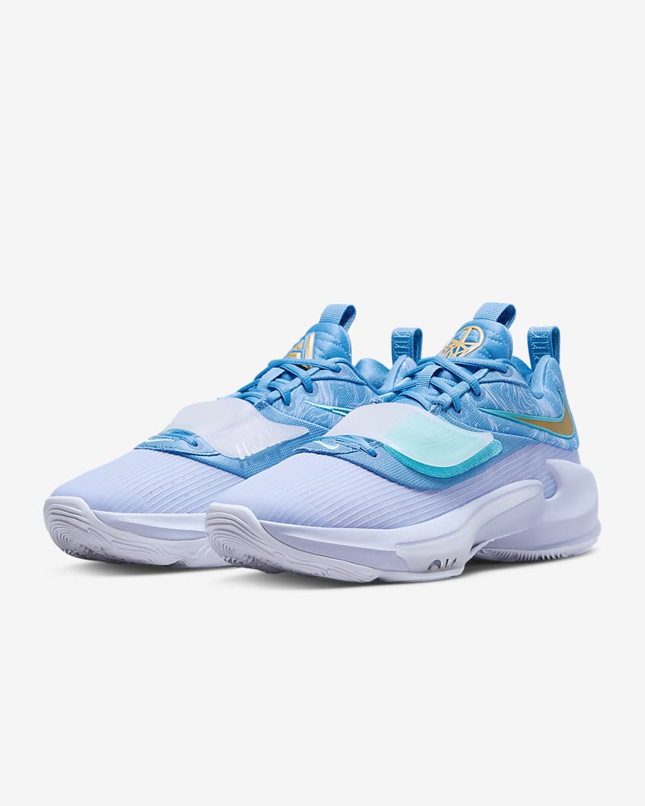 Freak 3 Basketball Shoes - Dutch Blue/Ghost/Dynamic Turquoise/Metallic Gold