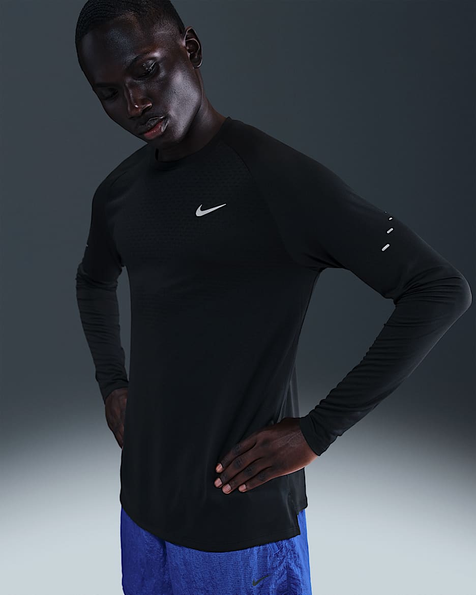 Nike Stride Men's Dri-FIT ADV Long-Sleeve Running Top - Black