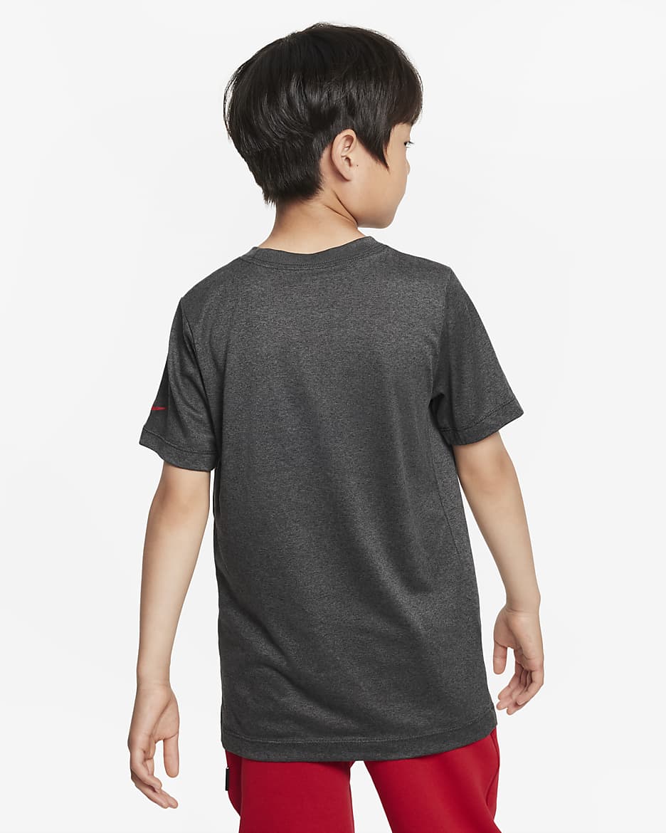 Liverpool FC Big Kids' Nike Soccer T-Shirt - Black/Midnight Fog/Heather/Gym Red