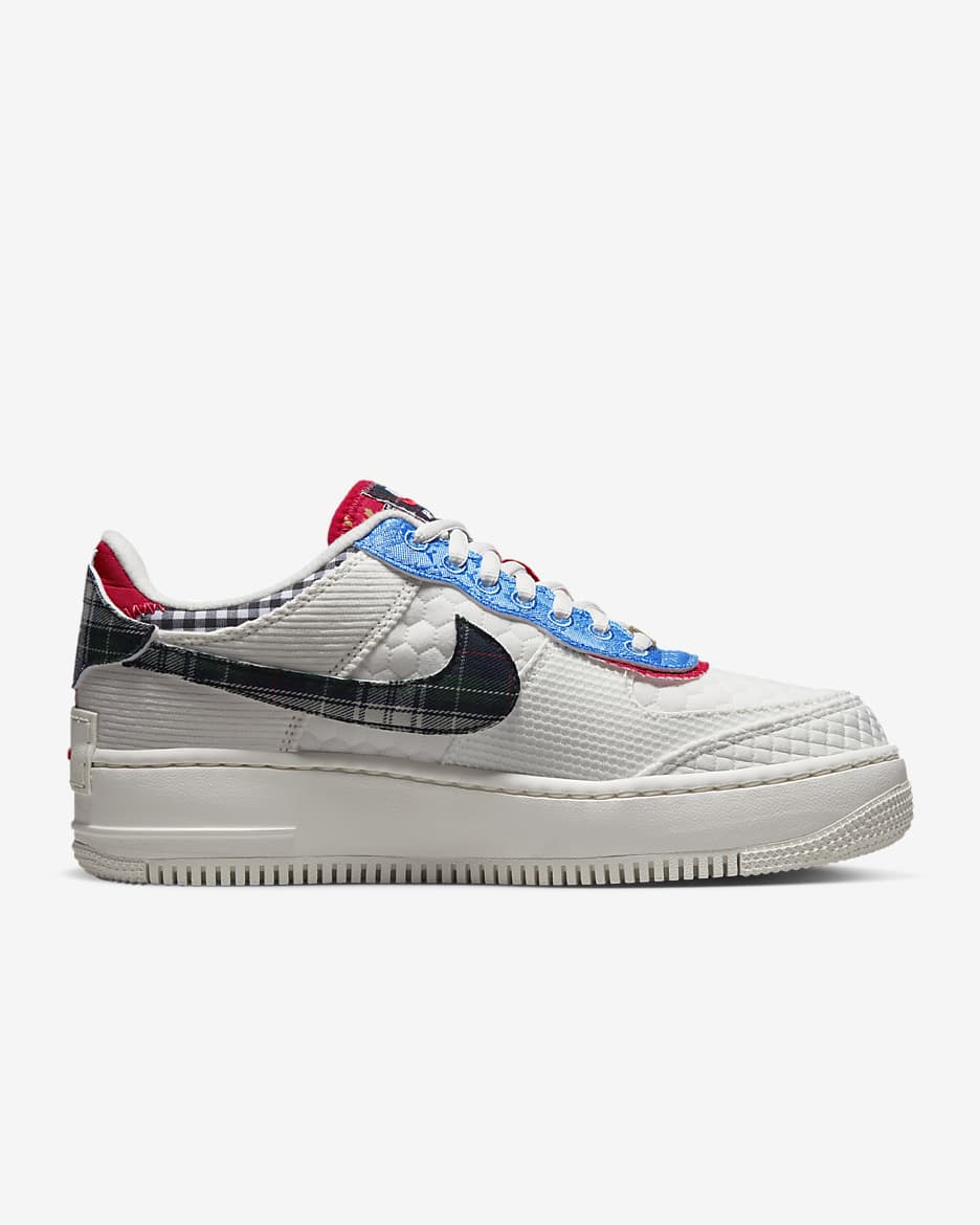 Tenis para mujer Nike Air Force 1 Shadow - Vela/Verde clásico/Azul universitario/Multicolor