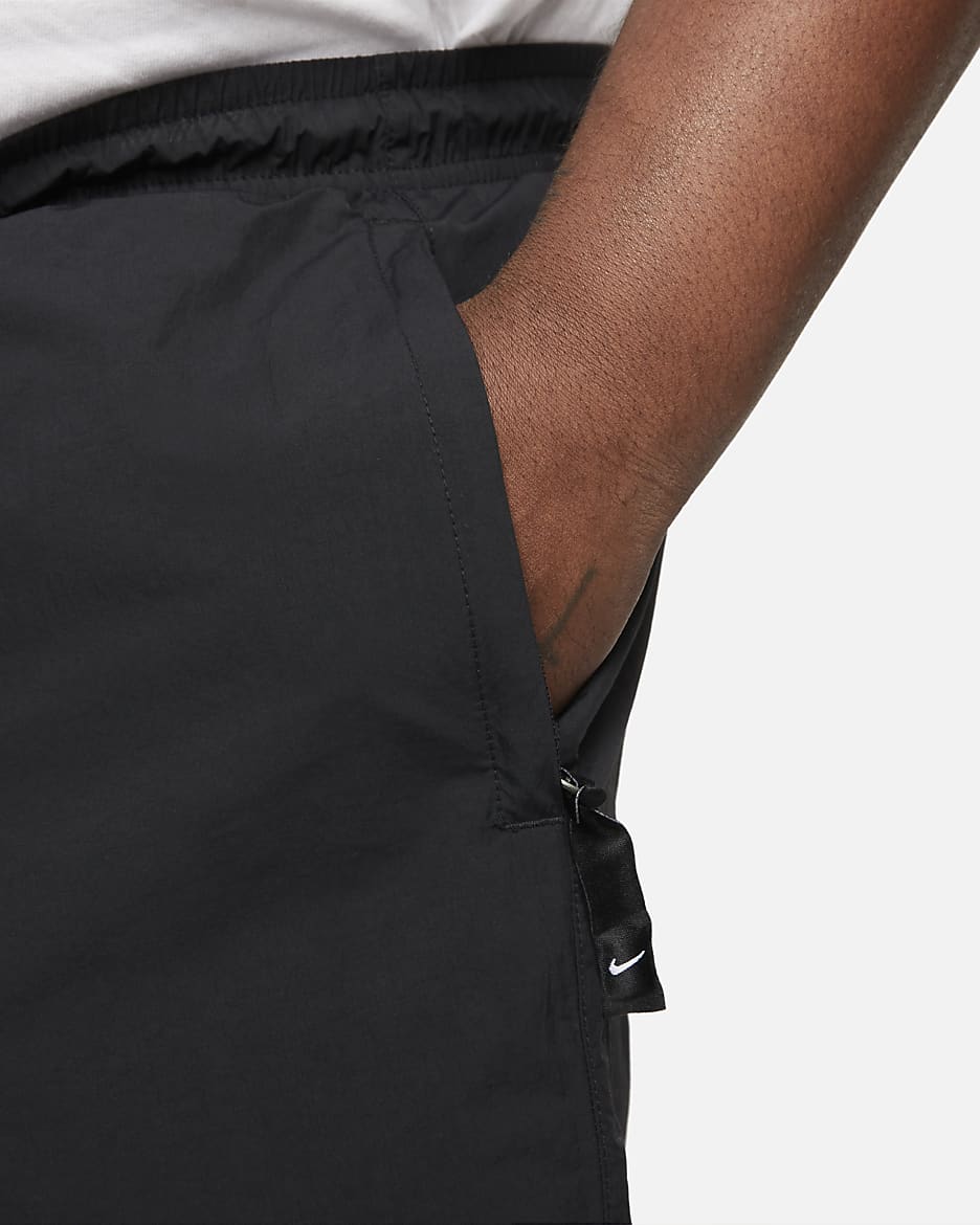 Nike Solo Swoosh Geweven herenshorts - Zwart/Wit