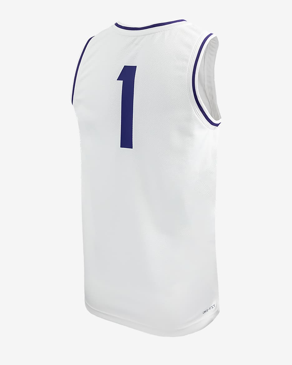 Jersey de básquetbol universitario Nike Replica para hombre TCU - Blanco