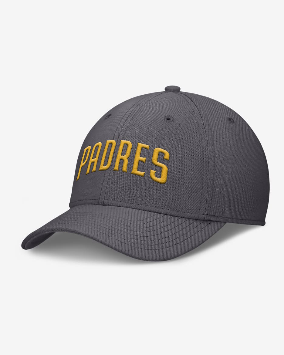 San Diego Padres Swoosh Men's Nike Dri-FIT MLB Hat - Grey