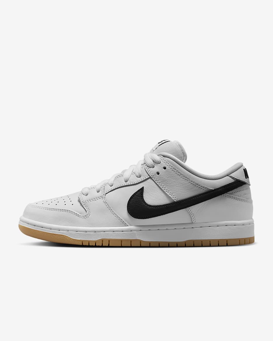 Calzado de skateboarding Nike SB Dunk Low Pro AA - Blanco/Blanco/Marrón claro goma/Negro