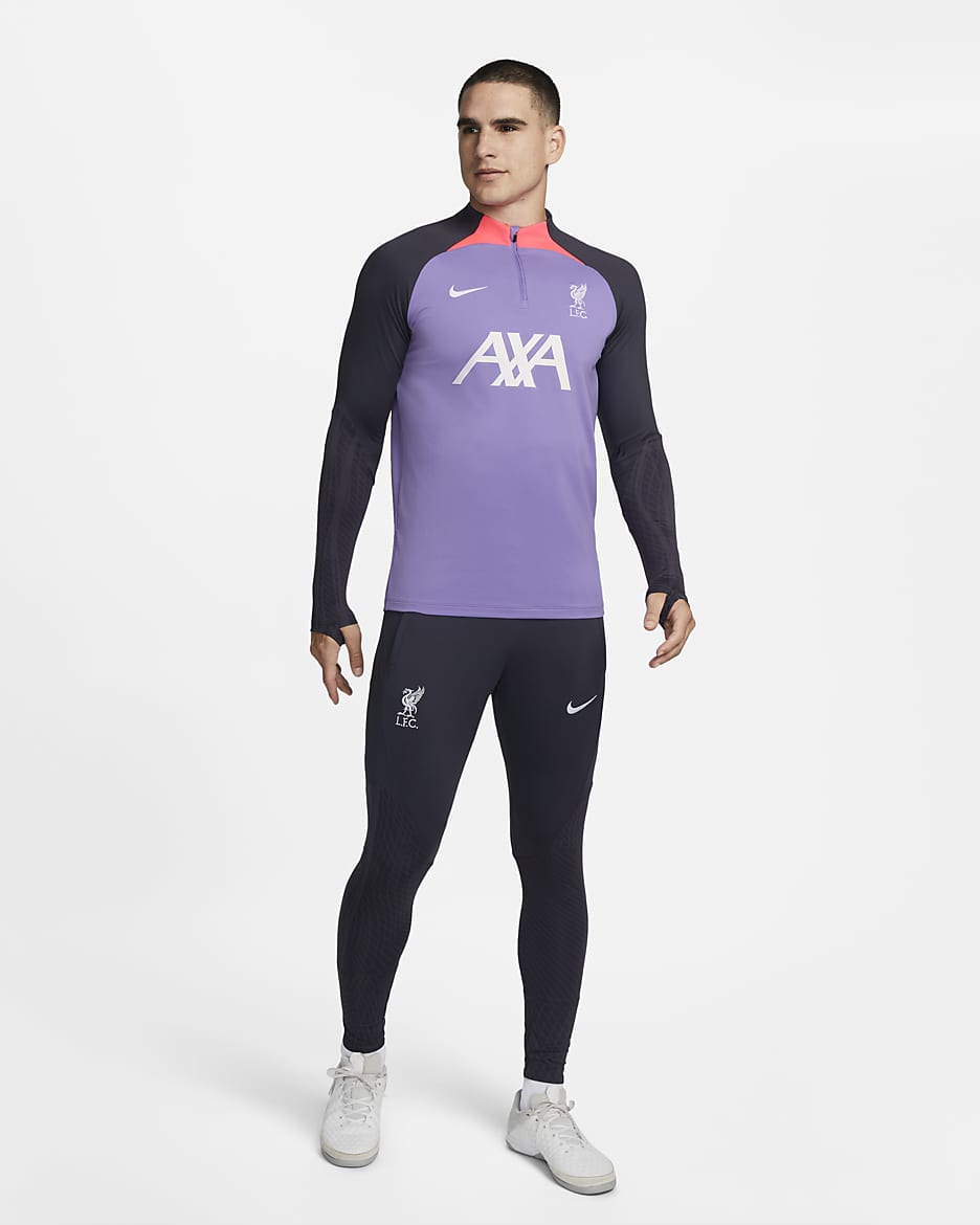 Liverpool FC Strike Men's Nike Dri-FIT Knit Soccer Drill Top - Space Purple/Hot Punch/White