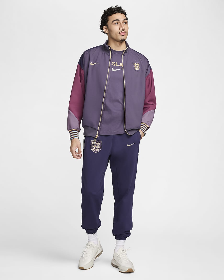 England Standard Issue Men's Nike Football Pants - Purple Ink/Pale Ivory/Sesame