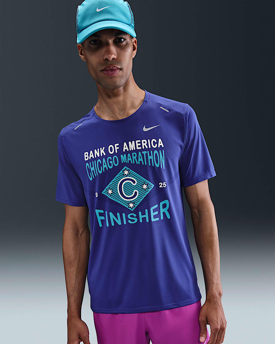 Nike Rise 365 Men's Dri-FIT Short-Sleeve Running Top - Deep Night