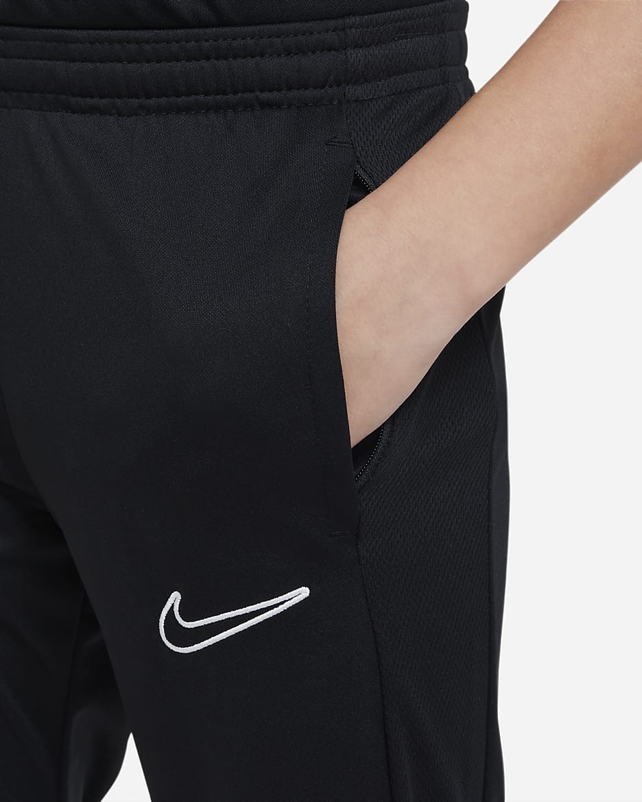 Nike Dri-FIT Academy23 Pantalons de futbol - Nen/a - Negre/Negre/Negre/Blanc