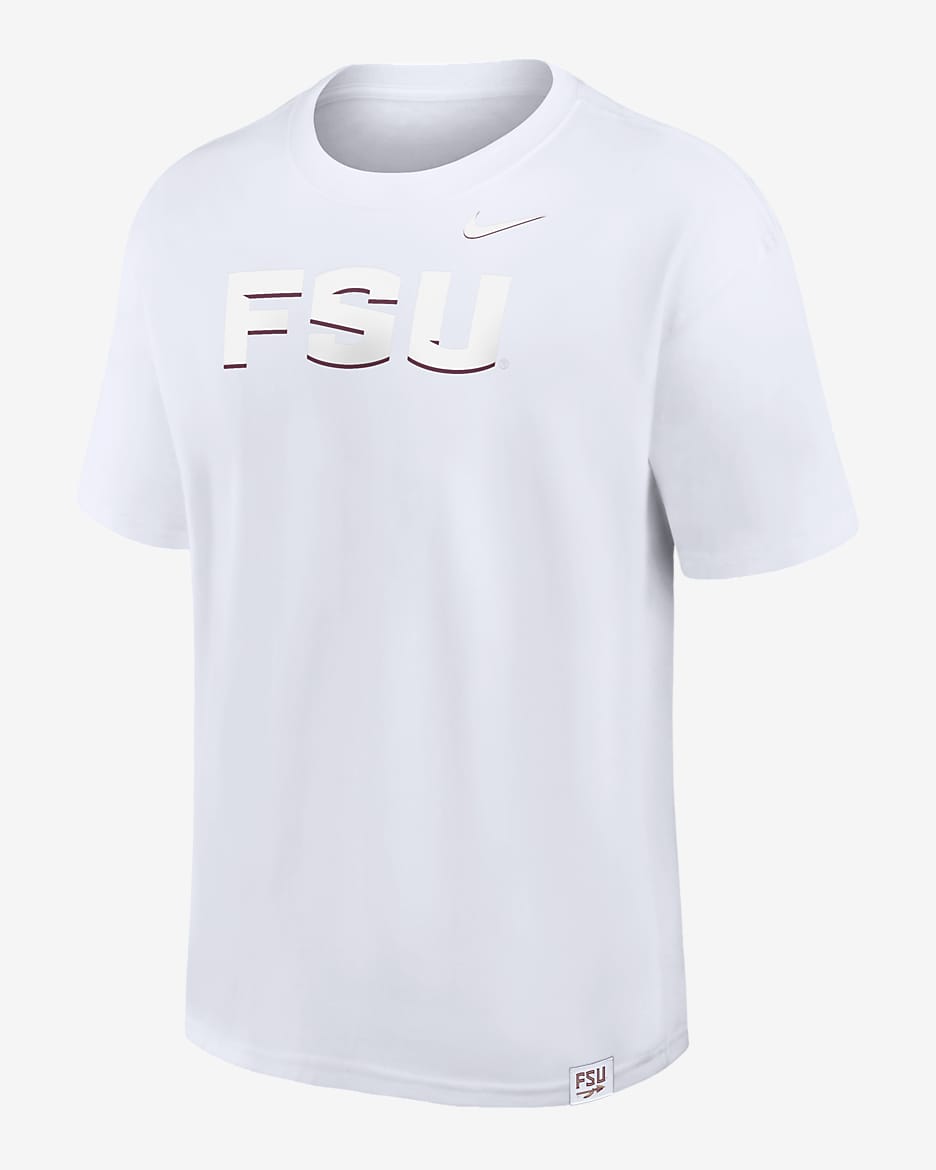 Playera universitaria Nike para hombre Florida State Seminoles Statement Max90 - Blanco