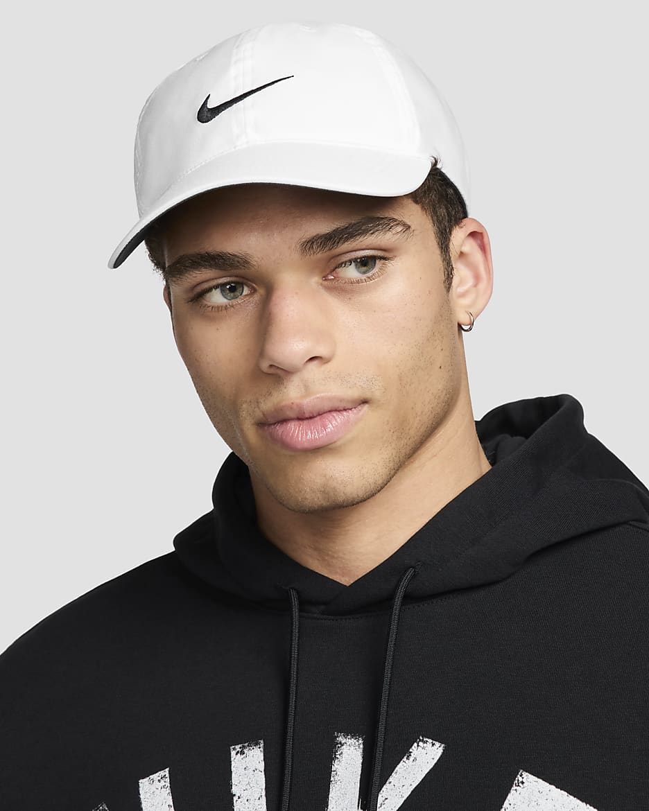 Nike Dri-FIT Club Unstructured Cap - White/Black