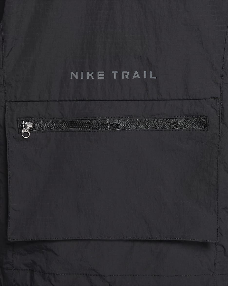 Nike Trail Women's Repel UV Running Jacket - Black/Dark Smoke Grey